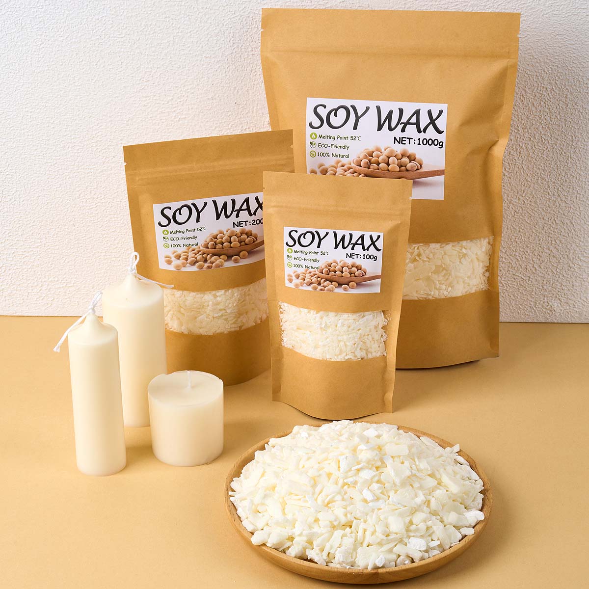 Candle Making Kits - 1 Pfund reinweißes Sojawachs für handgemachte